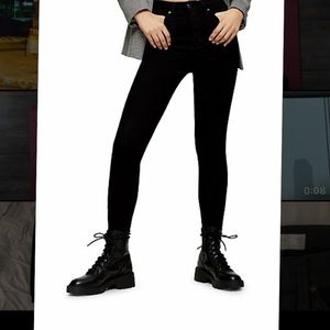 Topshop pure black Jamie jeans (tall)